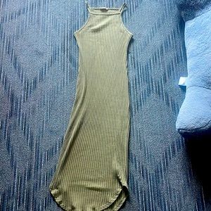 Olive green maxi dress